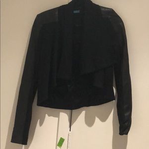 Alice and Olivia wool and leather jacket